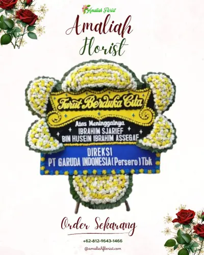 Papan Bunga Duka di Sumber Jaya